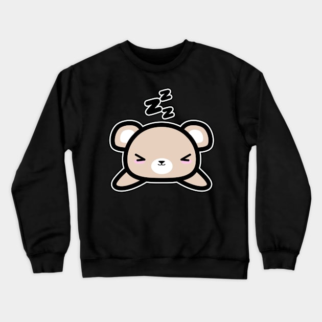 Kawaii Sleeping Bear Crewneck Sweatshirt by LetsBeginDesigns